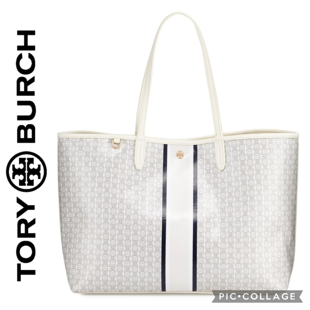 TORY BURCH Gemini Link Tote Bag in Cream